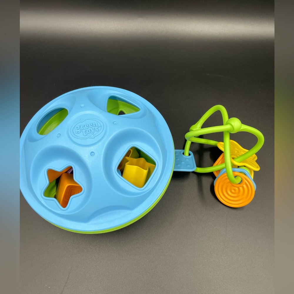 Green toys shape sorter & twist teether infant baby toys